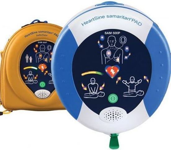 AED HeartSine SAM Defib PAD500P + FREE Alarmed Cabinet **SPECIAL ...